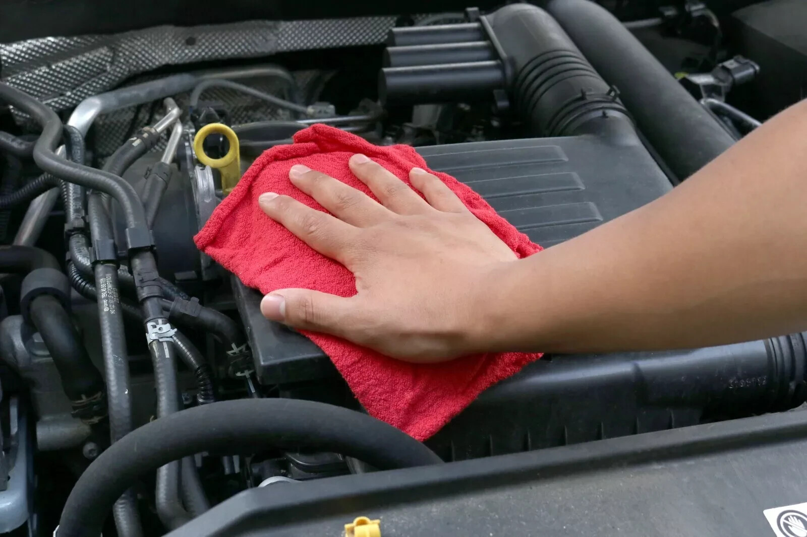 Soft Textiles Red Shop Towels 13 x 14 Cleaning Cotton Rags Absorbent Wipers