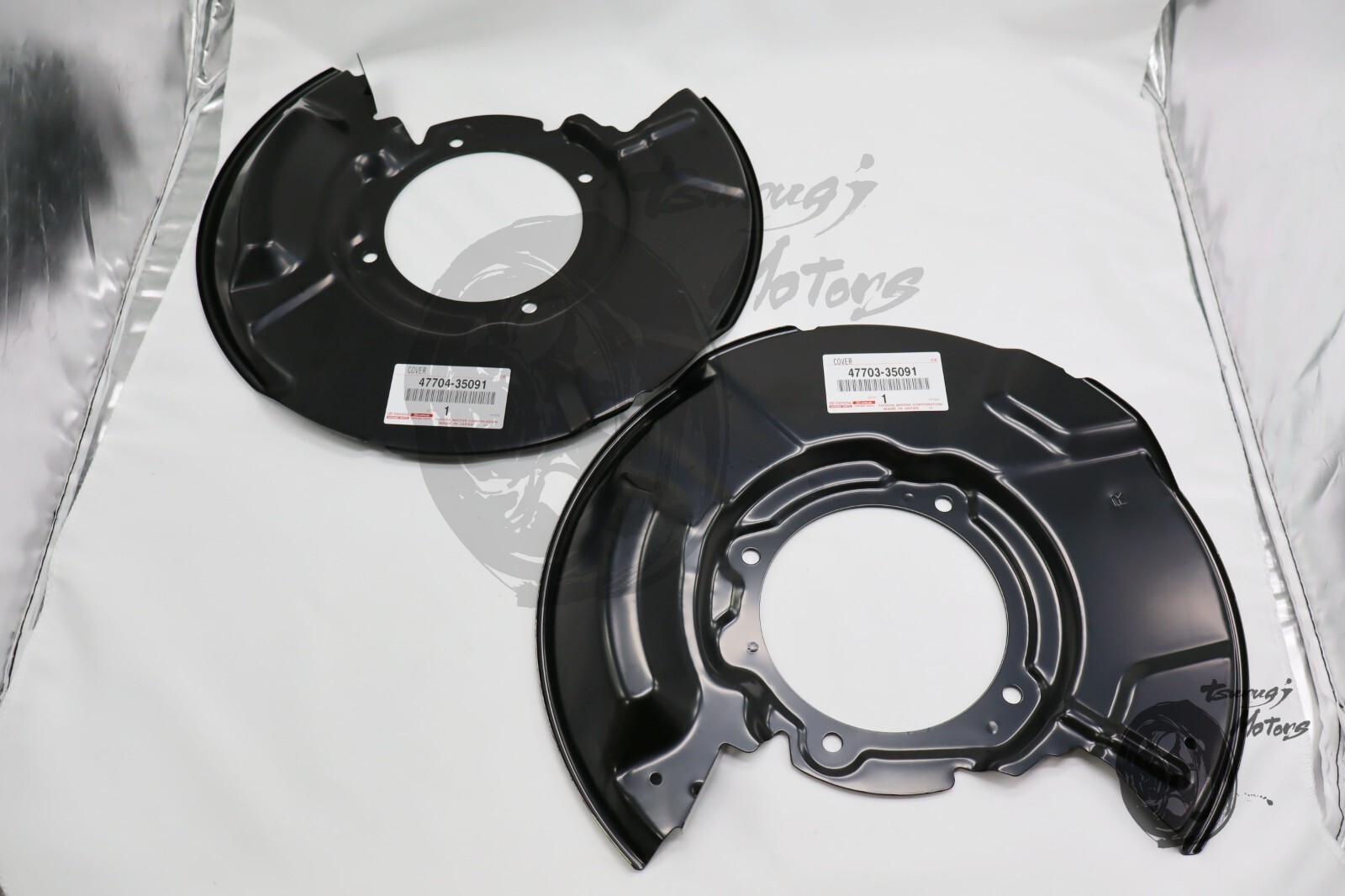 TASUKU Toyota Genuine Pair 2 Set Front Brake Dust Shields for