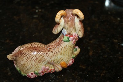 Fitz & Floyd Country Chic Salt & Pepper Shaker Set Pig Ram Sheep
