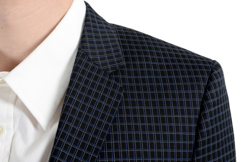 Pre-owned Hugo Boss "astian/hets" Men's Wool Plaid Two Button Suit In Multicolor