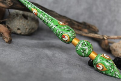 Handmade Russian Style Drop Spindle - 11'' Beechwood Spinning Tool