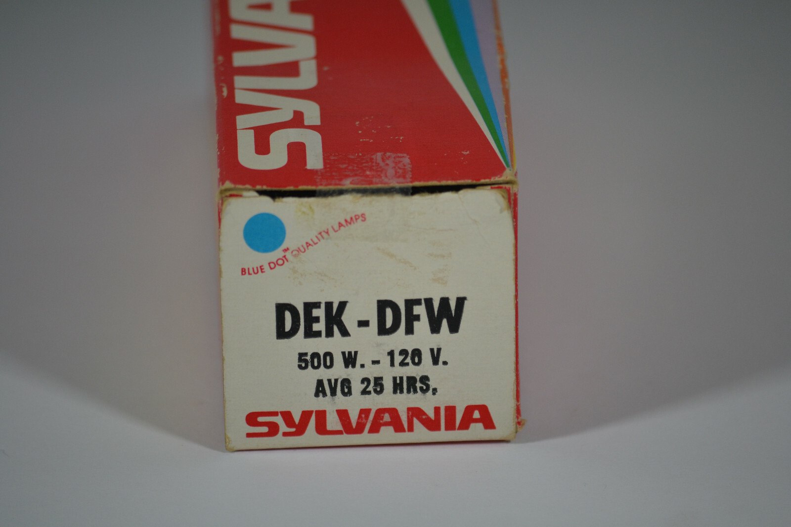 SYLVANIA / GTE Lamp Projector Bulb Blue Top DEK-DFW 500W - 120V NEW OLD STOCK