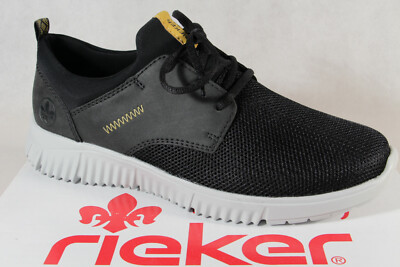 Rieker Men's Slip-On Sneakers Half Shoes Lace-Up Shoes B7571 Black NEW!!