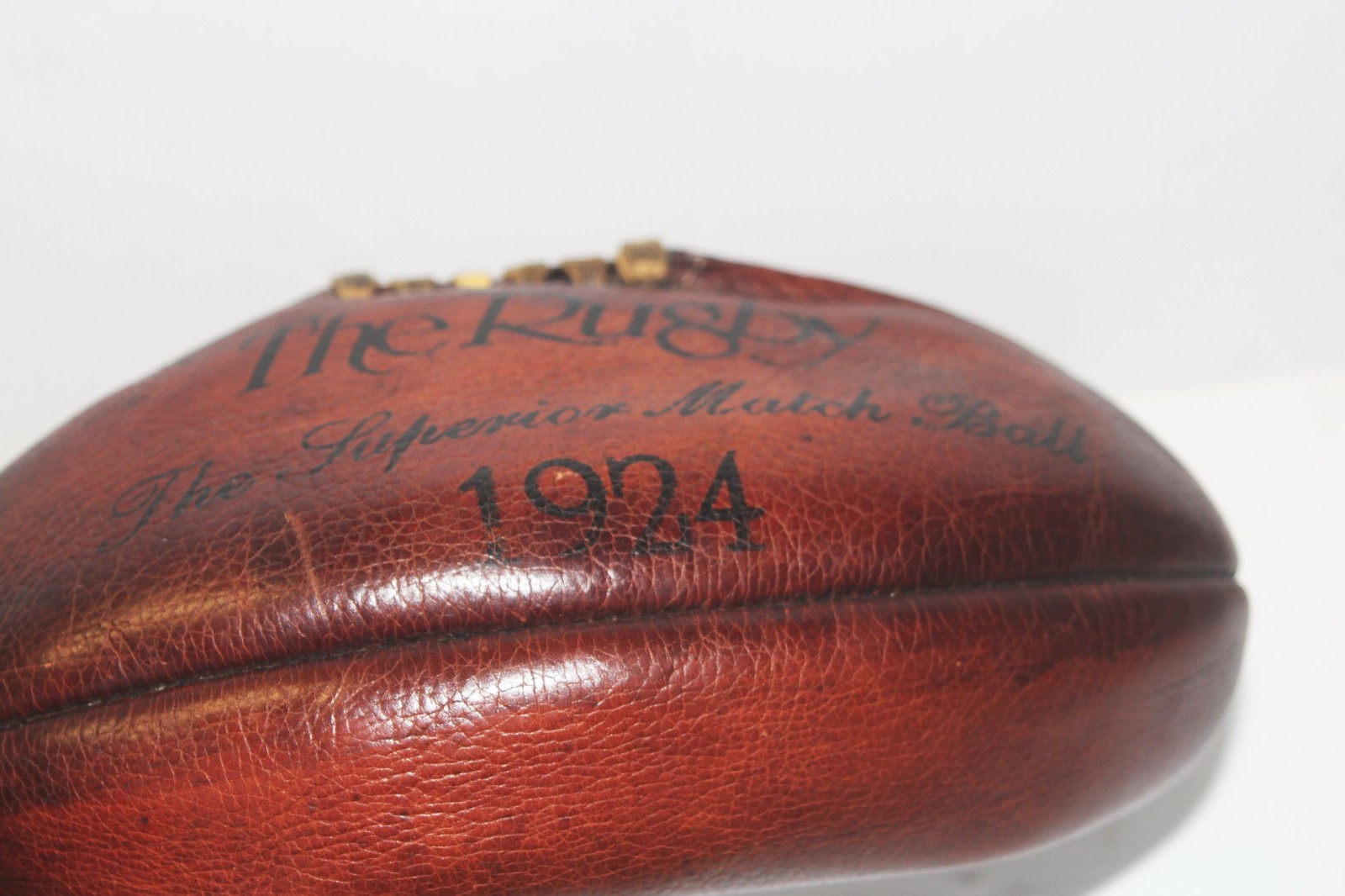 Vintage The Rugby Superior Match Ball 1924 Leather J Salter & Son London 1884