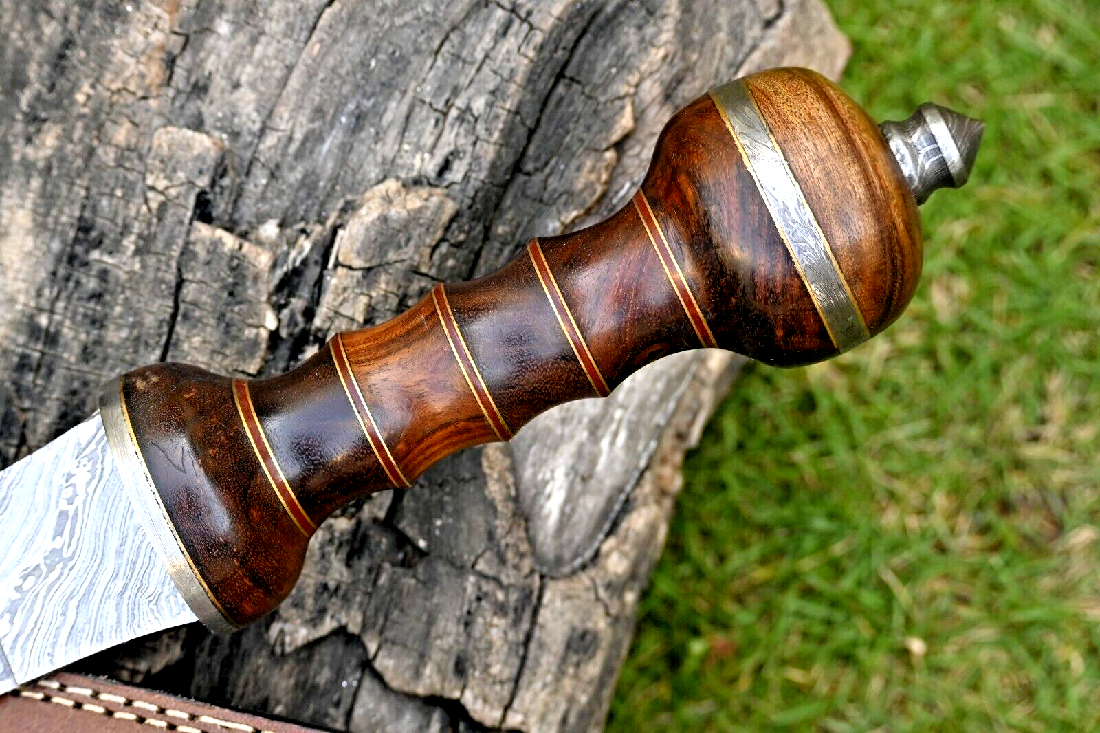 CUSTOM HANDMADE FORGED DAMASCUS STEEL GLADIATOR GLADIUS SWORD WITH SHEATH 2913