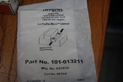 8 New Jergens Lo-Profile Micro Clamps P/N 101-013211