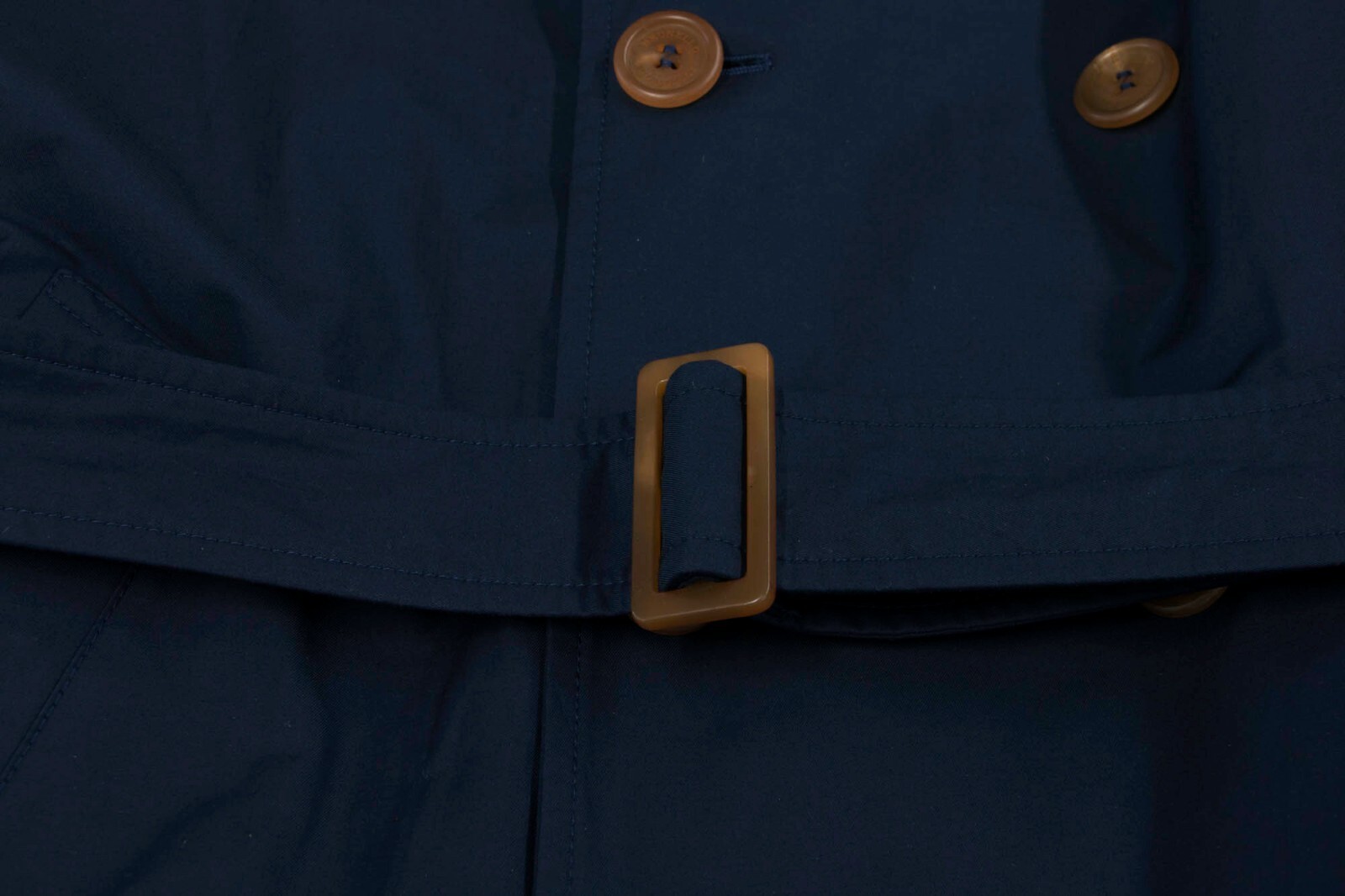 Pre-owned Brunello Cucinelli Nwt$4295  Men Db Trench Coat W/belt+logo Engraved Buttons A248 In Blue