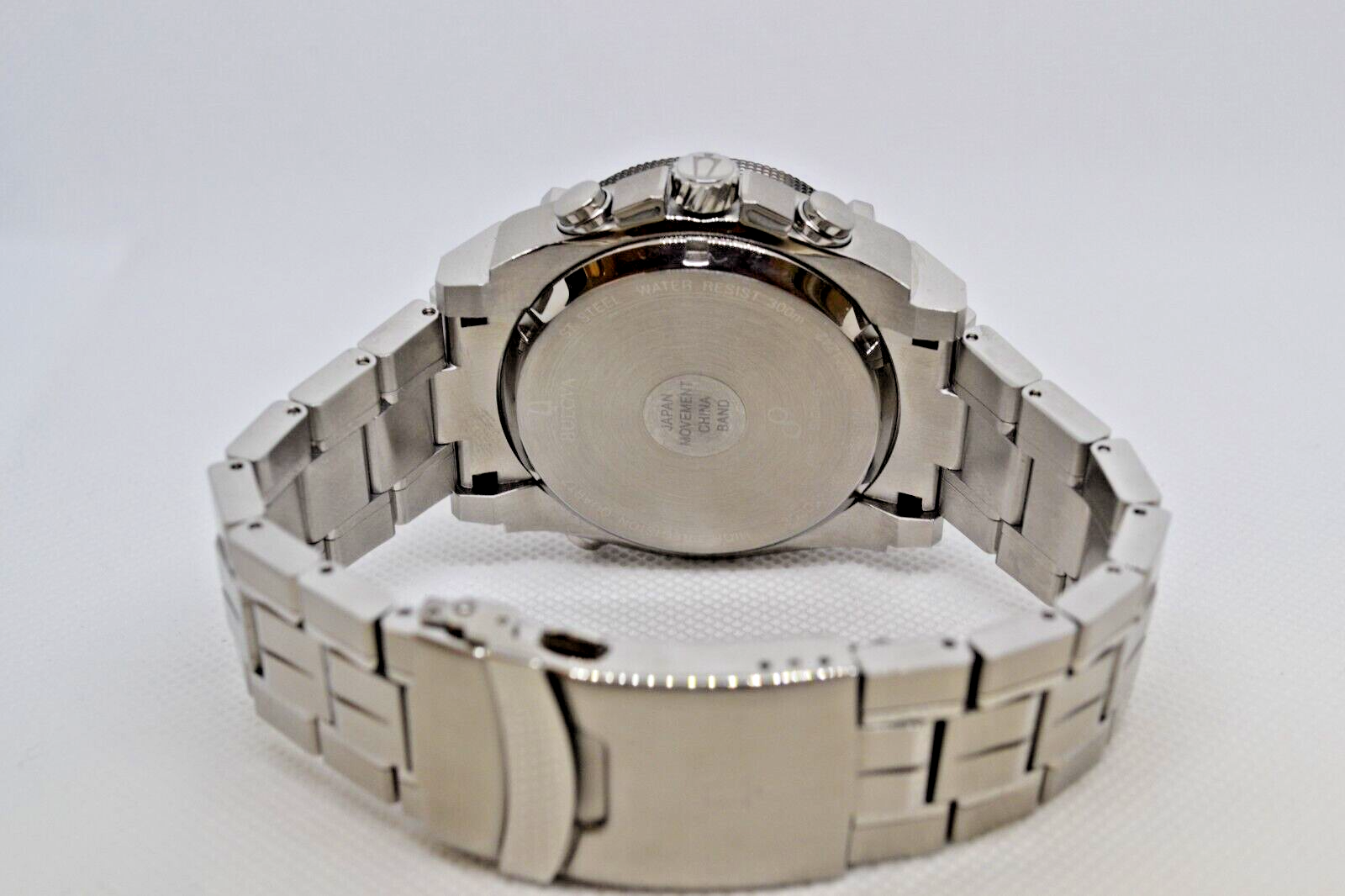 Pre-owned Bulova Precisionist Chronograph Stainless Steel Quartz Men's Watch 98b405 /