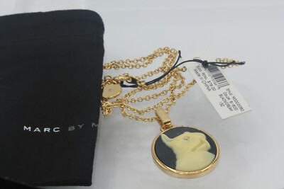Marc by Marc Jacobs  Olive  Dog Cameo Pendant Necklace NWT msrp $78.00