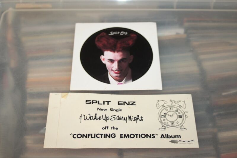 Split Enz - Crowded House / 2 x promo stickers     - FREE POSTAGE -