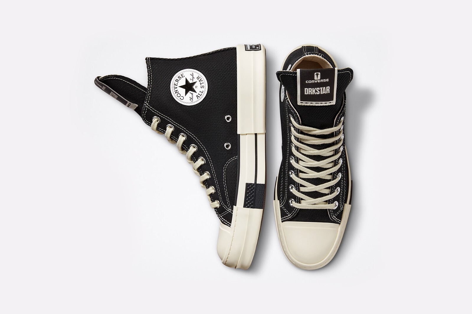 Pre-owned Converse Drkstar Chuck Taylor All Star 70 Hi Rick Owens Drkshdw Black A00130c