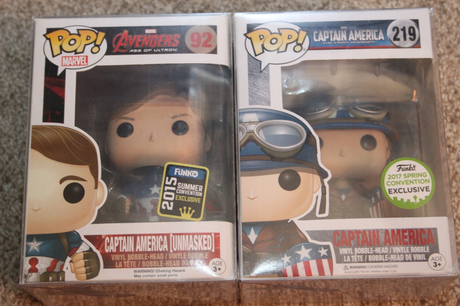 Funko pop コミコン限定版 キャプテンアメリカ 92 219 Funko Pop Captain America 92 and 219 Summer and Emerald