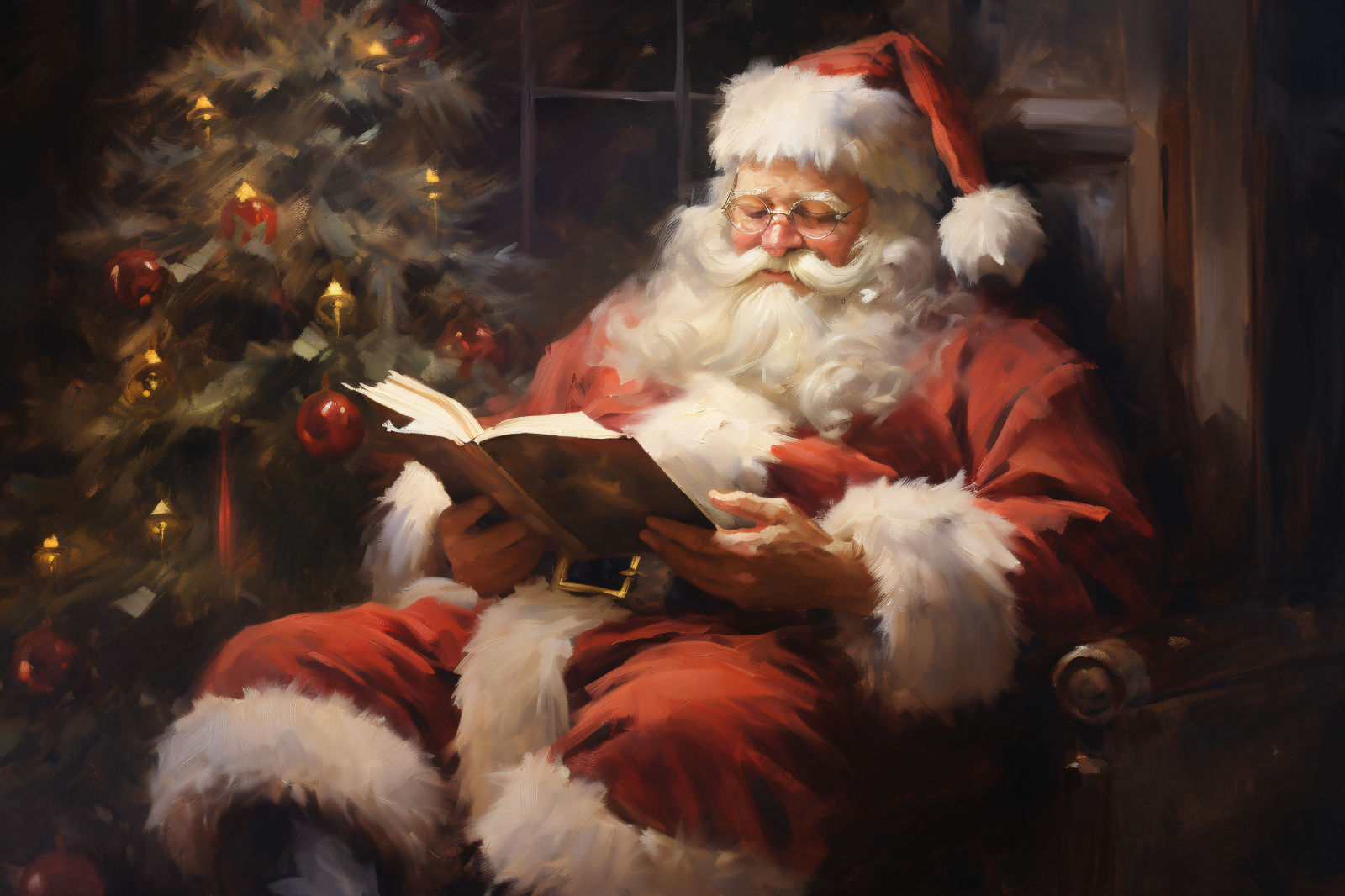 SANTA CLAUS CHRISTMAS STRETCHED CANVAS PRINT WALL ART READY TO HANG CA1