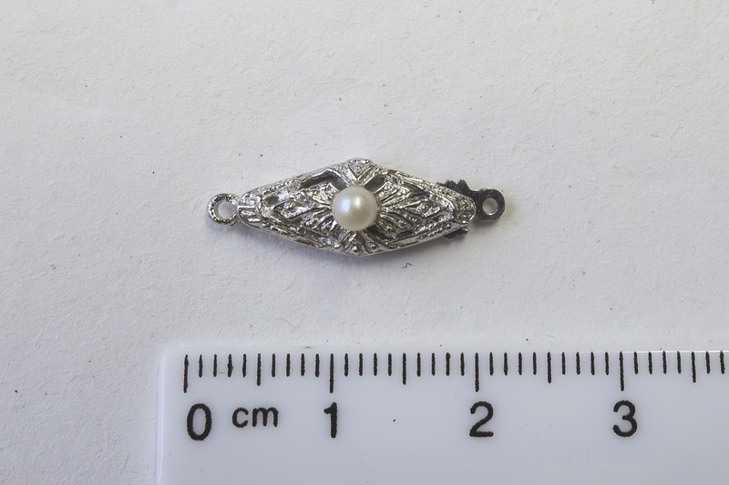 Alte Einreihige Silber-PerlschlieÃE