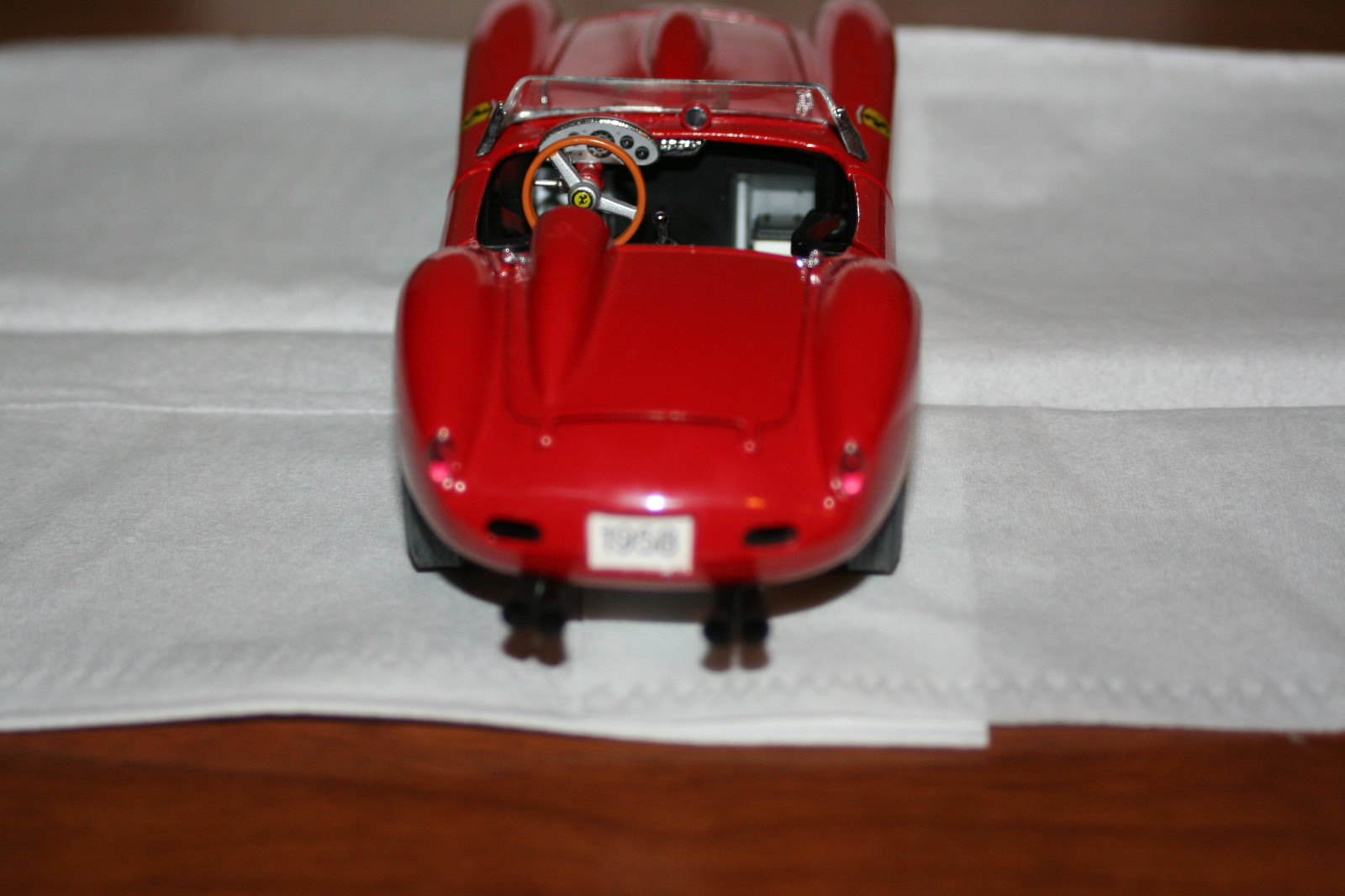 The danbury mint 1958 Ferrari 250 Testa Rossa Convertible Red in Box.