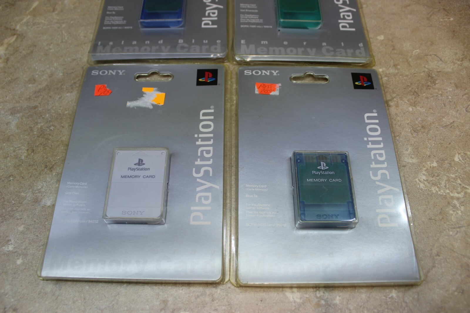 4 PS1 Memory Card Official Licensed Product New Sony Playstation lot RARE