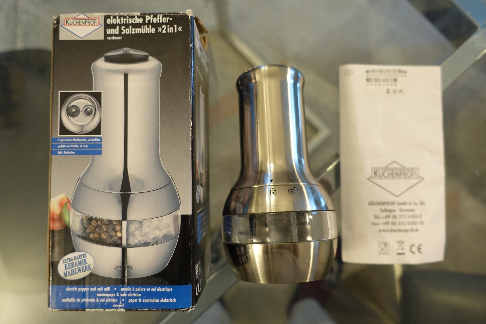Salz und Pfeffermühle von Küchenprofi elektrisch