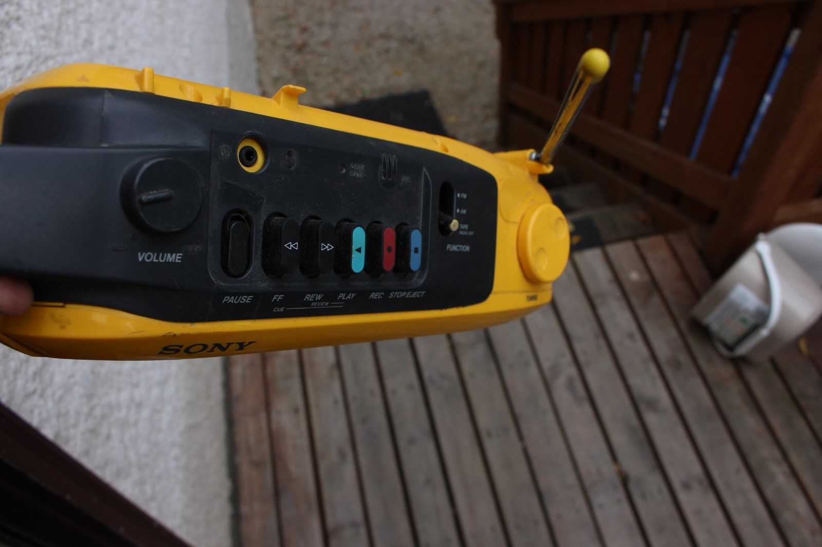 Vintage Sony Sports CFM-101 Water Resistant Boombox AM/FM Radio Cassette Player