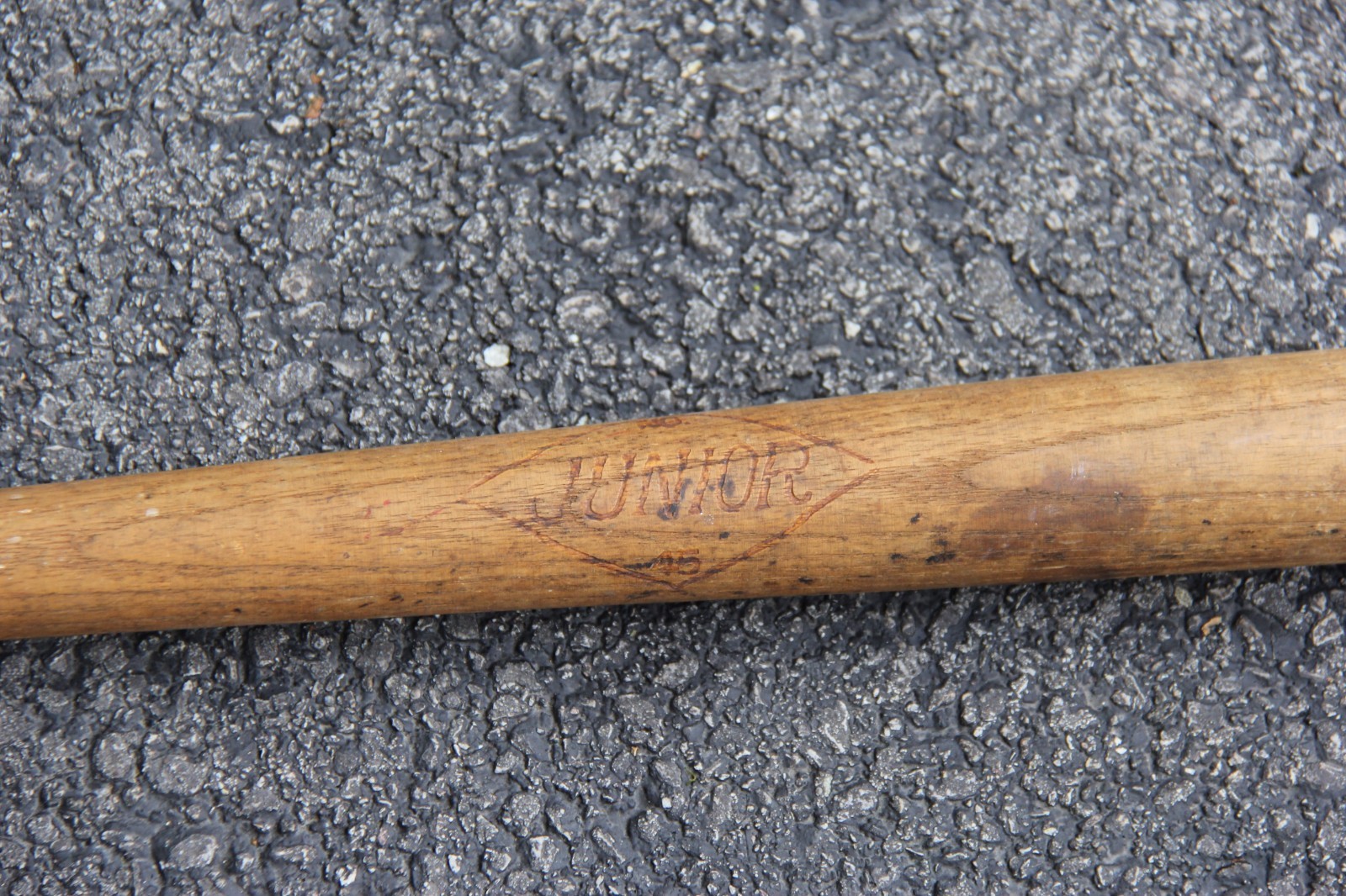 Vintage Junior Wood Baseball Bat No.45 - Little League Memorabilia