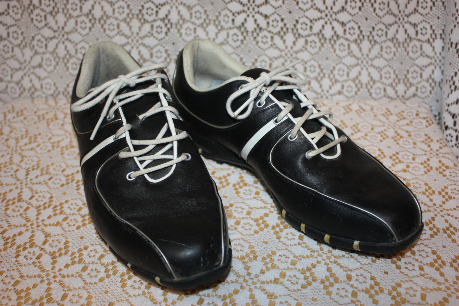 Ladies Nike Air SP55 Black Leather TAC Spikeless Golf Shoes Sz 8.5 US 314906-011