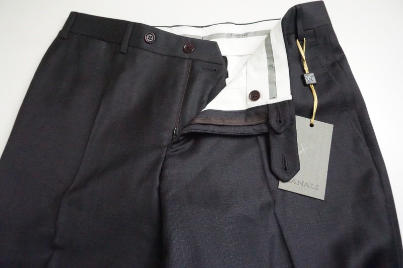 Canali 1934 CURRENT Dark Purple Wool 2 Pc Suit Jacket Pant 38S NEW With Tags