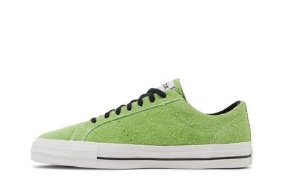 Pre-owned Converse Stussy X One Star Pro Low '8 Ball' A03712c In Green Flash/white/black