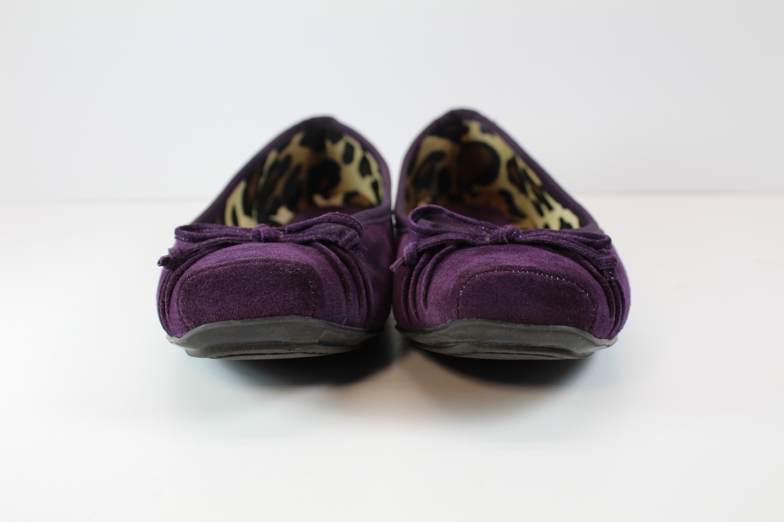 Jessica Simpson Purple Tan Woman's Shoes Ballet Flats Sz 8 bows leopard gold lot