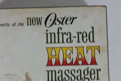 Vintage Oster Infra-Red Heat Massager with Scalp Snap On Model 214-01