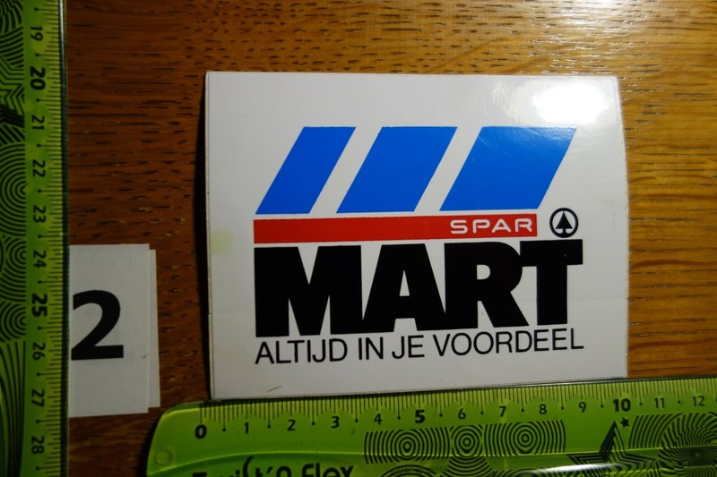 Alter Aufkleber Lebensmittel Discounter Spar Mart Altijd In Je Voordeel
