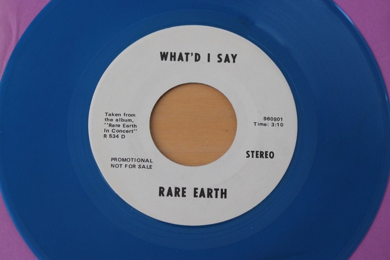 Rare Earth What D I Say 45 Promo Blue Wax Fuzz Garage Hear Ebay