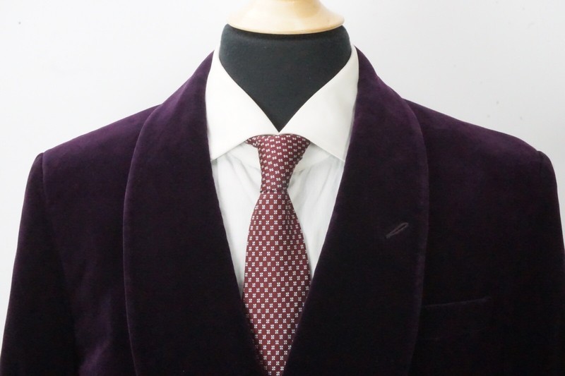 Ralph Lauren Purple Label RLPL Purple Velvet Kent Shawl Ralph Lauren Purple Label RLPL Purple Velvet Kent Shawl
