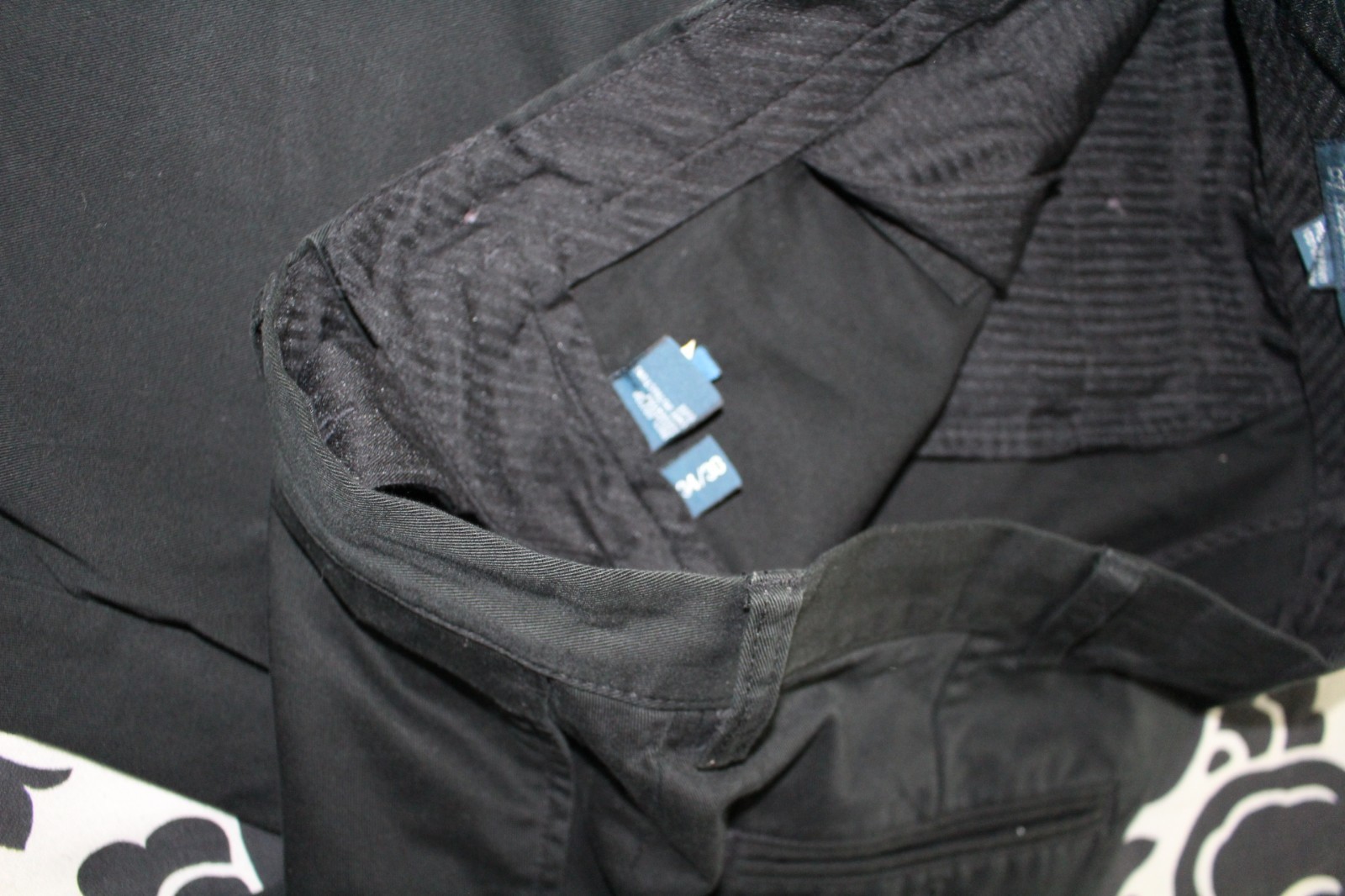 Polo Ralph Lauren Preston Flat Front Pants Sz 34x29 BLACK