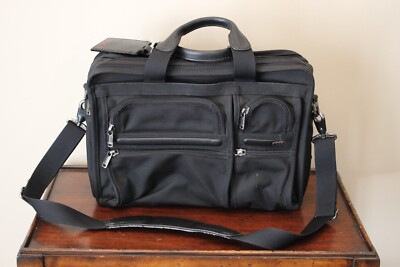 Tumi Alpha Expandable Ballistic Nylon Briefcase Laptop Bag Model 26141D4