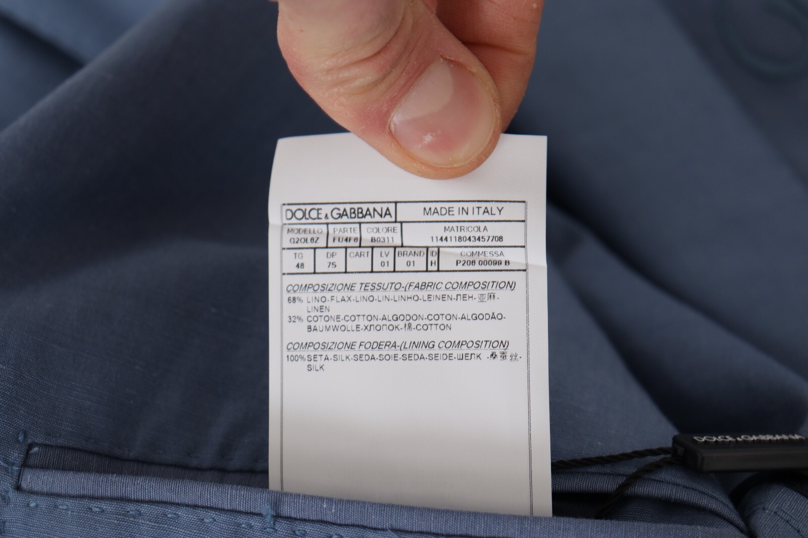 Pre-owned Dolce & Gabbana Blazer Jacket Blue Single Breasted Logo It48/us38/m Rrp 2700usd In Blue