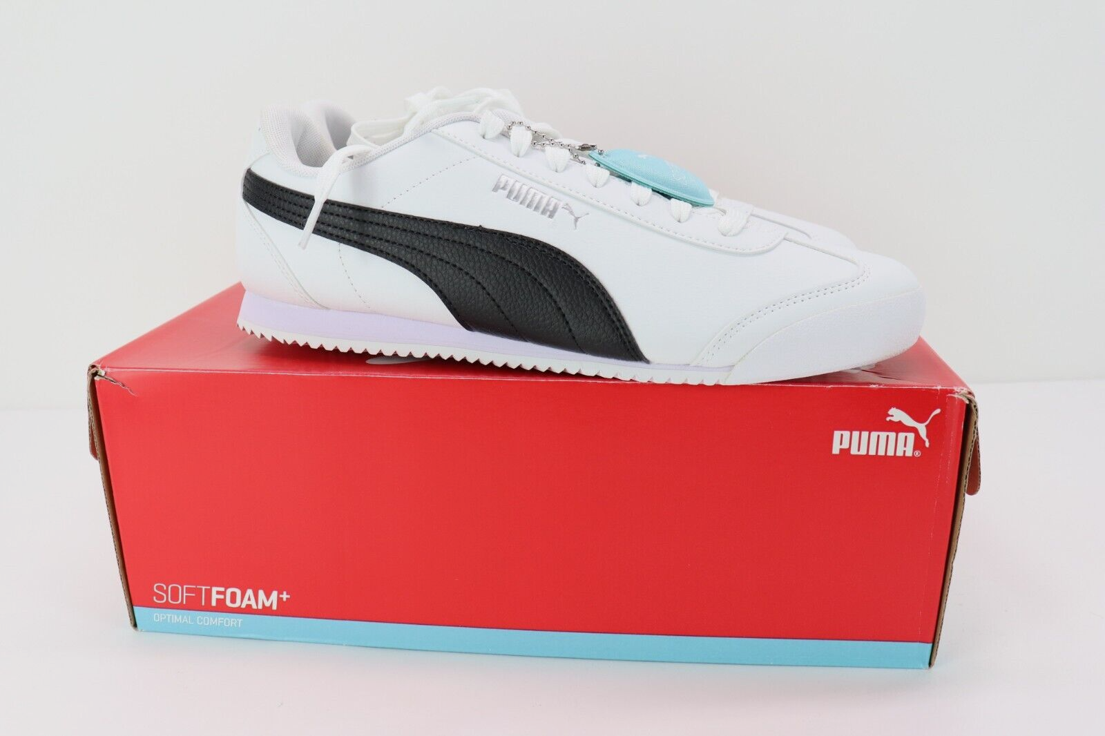 PUMA Turin FSL White Black Lavender Trim Women's Size 10 w/Box