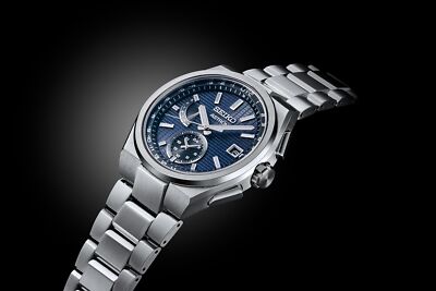 Pre-owned Seiko Astron Nexter Sbxy065 Titanium Radio Solar Analog Watch Blue Dial 41.3mm