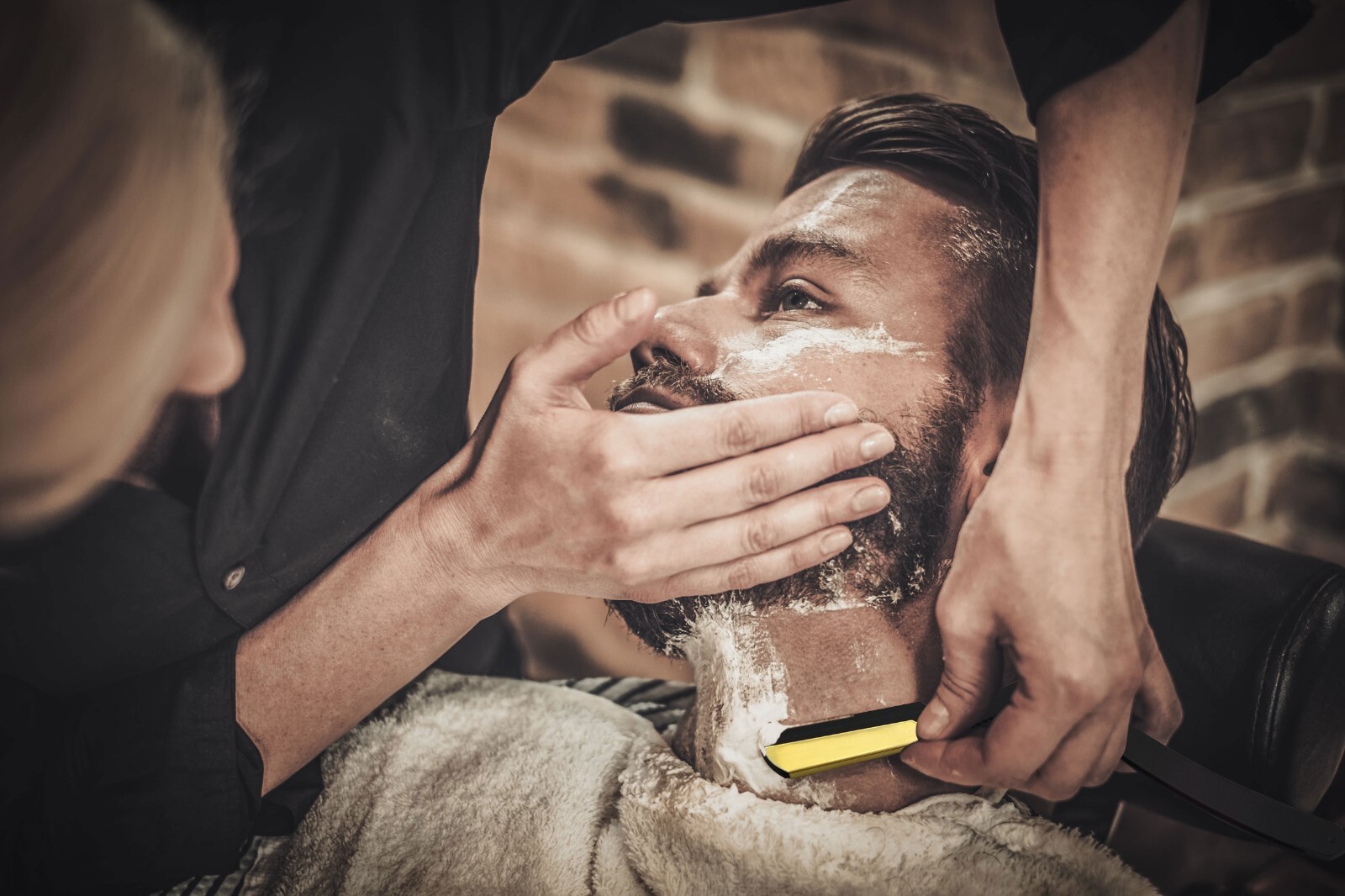 100 BLADES + CLASSIC STAINLESS STEEL STRAIGHT EDGE BARBER RAZOR SALON SHAVETTE