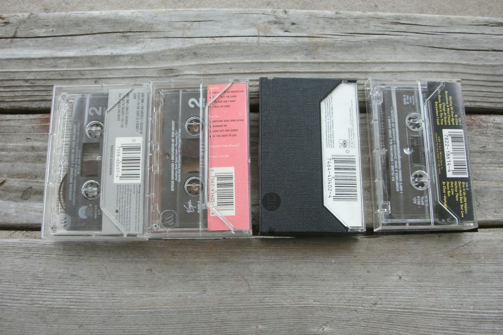 Lot of 4 Rock Music Cassettes, Four Tapes, Jackson Browne, Steve Winwood