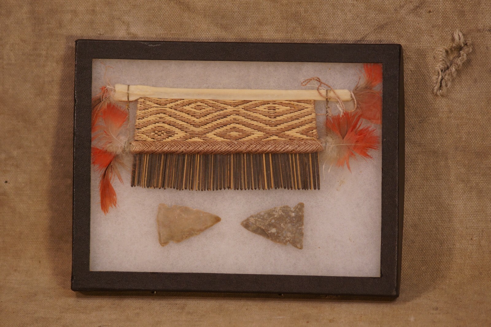 Hixkaryana Amazon Indian Culture Comb + 2 Arrow Heads