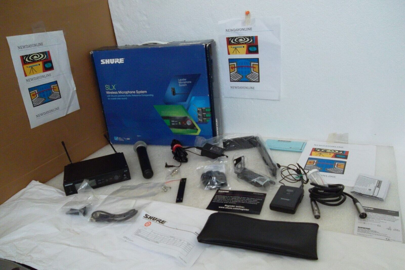 Shure SLX1 SLX4 SM58 BLX2 Wireless Microphone System Shure SLX1 SLX4 SM58 BLX2 Wireless Microphone System