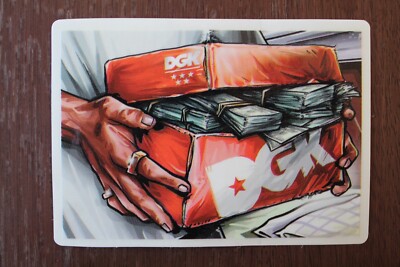 DGK Skateboards Shoe Box Money Cash Stash OG Z45B Vintage Skateboarding STICKER