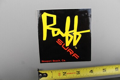 Paff Raff Rabb Puff Robb Clothing Neon Yellow 80's V60A Vintage Surfing STICKER