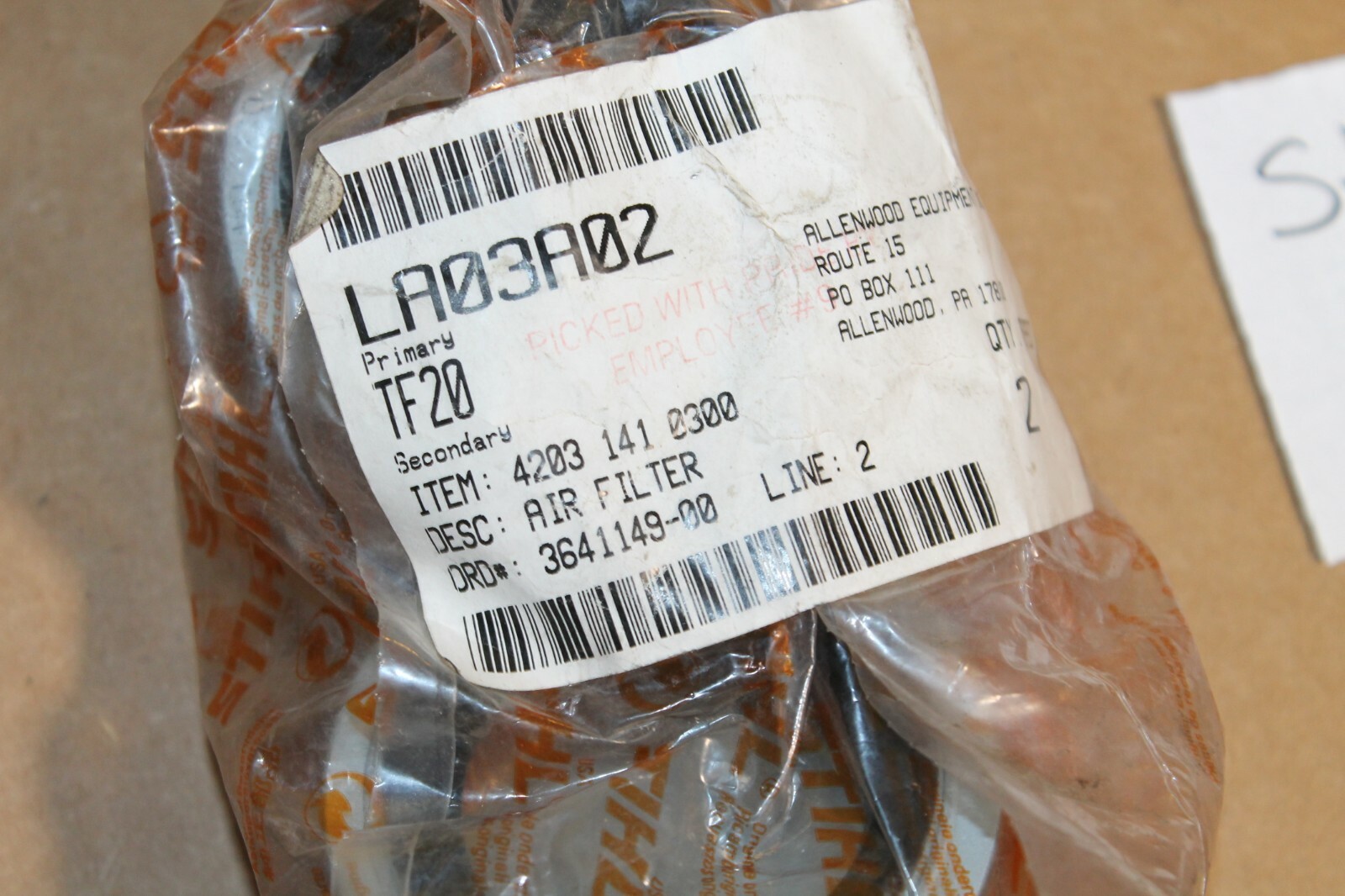 2 Pack Air Filters OEM Stihl 4203-141-0300 Used On BR320 BR400 Back Pack Blowers