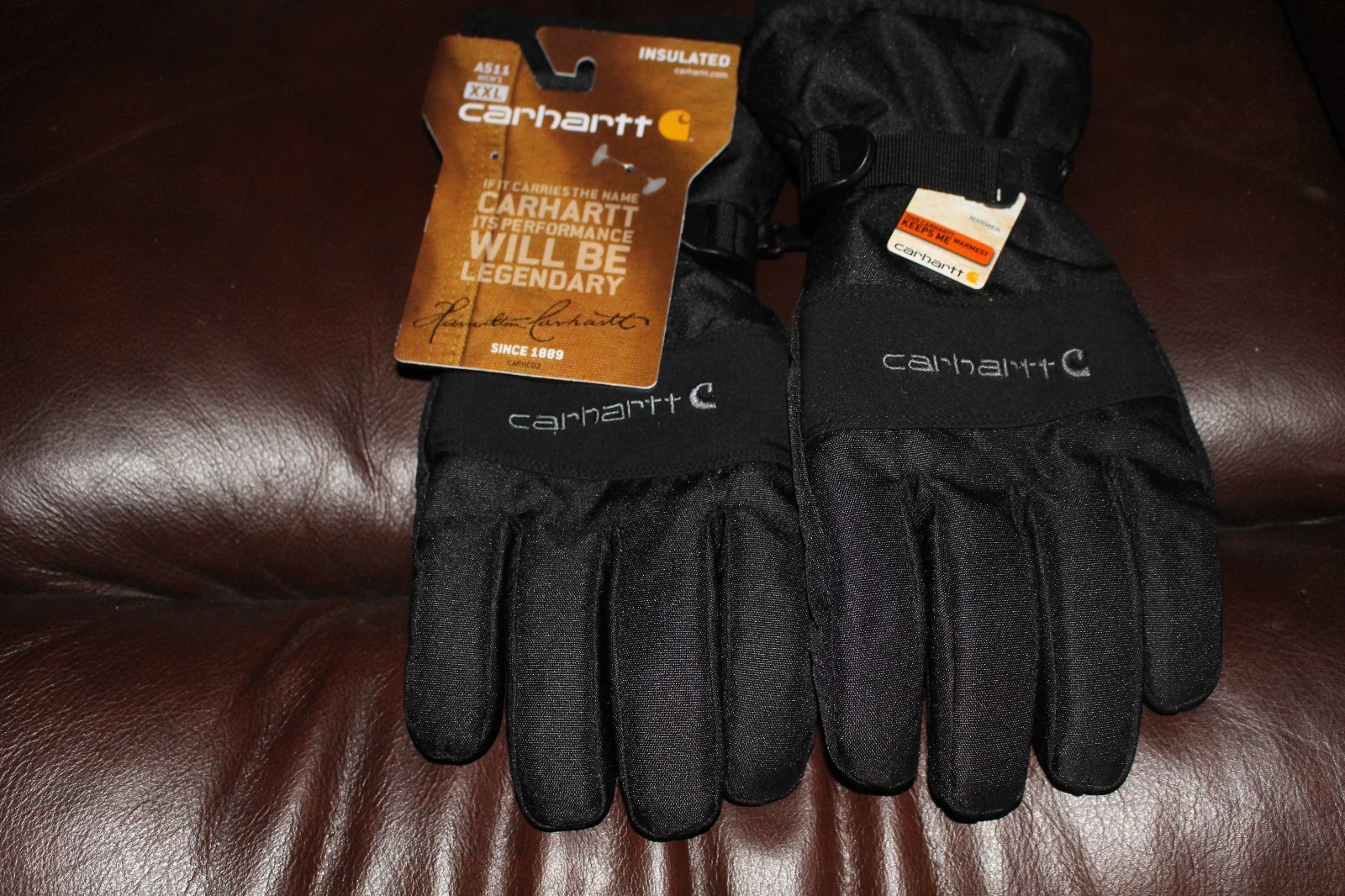Carhartt Men's W.B. Waterproof Windproof Insulated Work Glove, Black, XX-Large