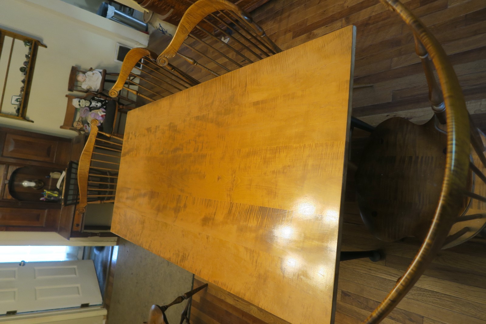 Queen Anne Style Tiger Maple Table