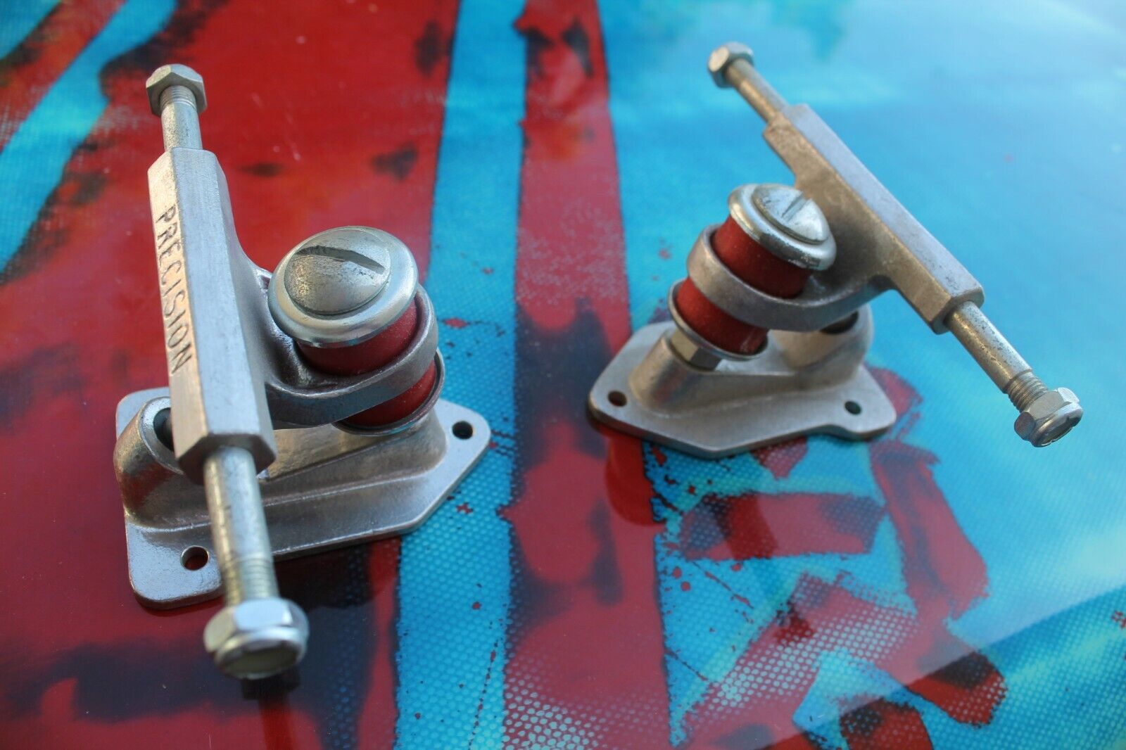 PRECISION 1970's Sims Dogtown 5 3/4in Axle Vintage Skateboard Trucks - Set of 2 PRECISION 1970's Sims Dogtown 5 3/4in Axle Vintage Skateboard Trucks - Set of 2