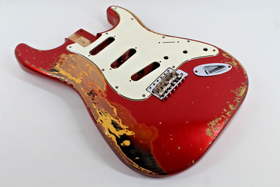 MJT Official Custom Vintage Aged Nitro Guitar Body by Mark Jenny VTS Candy Red