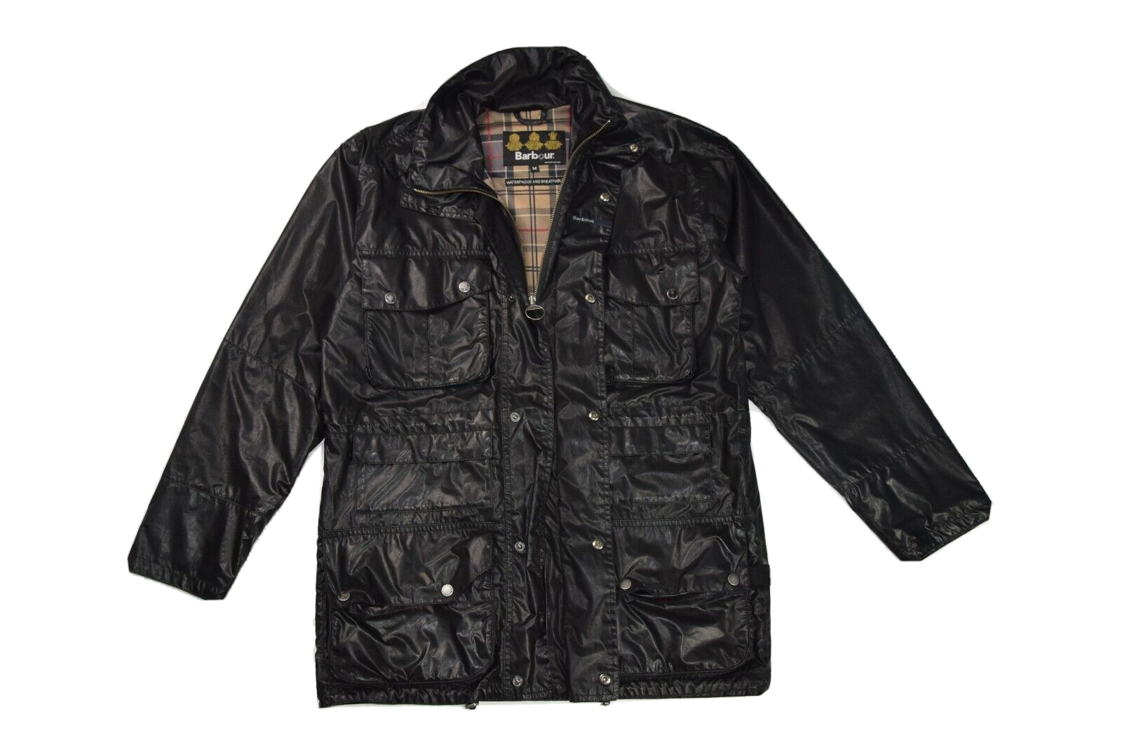 BARBOUR jacket waterproof & breathable black shiny s. M Men