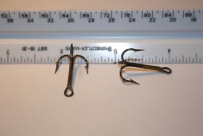Eagle Claw Lot of 50 #6 Long Shank Out Point Round Bend Treble Hook (L2879-BR)