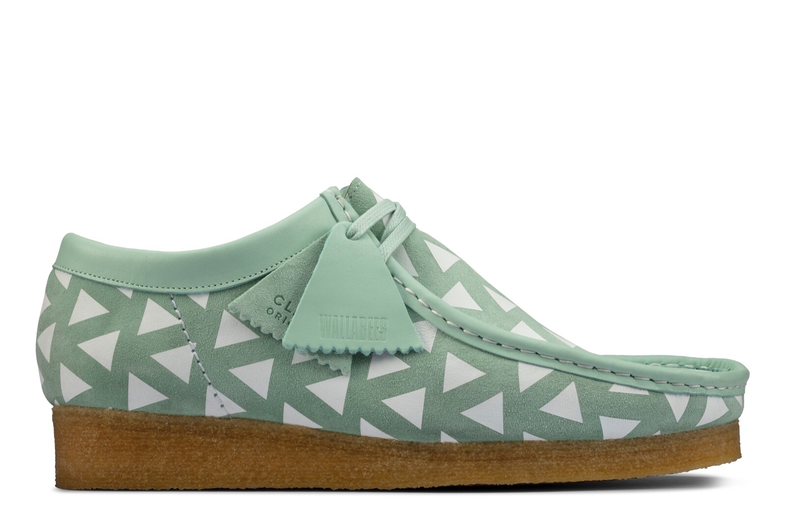 Pre-owned Clarks Men's Wallabee Shoes Made In Portugal Mint Suede 26160206 In Green